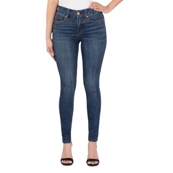 Seven7 Tummyless High Rise Waisted Skinny Jeans Friday Wash Size 14 - Picture 1 of 14